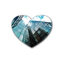 Architectural Design Architecture Building Business Rubber Coaster (heart)  by Pakrebo