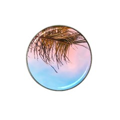 Two Green Palm Leaves On Low Angle Photo Hat Clip Ball Marker (4 Pack) by Pakrebo