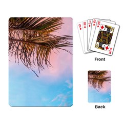 Two Green Palm Leaves On Low Angle Photo Playing Cards Single Design (rectangle) by Pakrebo