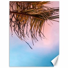 Two Green Palm Leaves On Low Angle Photo Canvas 36  X 48  by Pakrebo