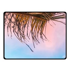 Two Green Palm Leaves On Low Angle Photo Fleece Blanket (small) by Pakrebo