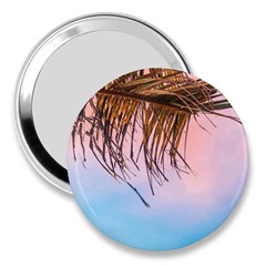 Two Green Palm Leaves On Low Angle Photo 3  Handbag Mirrors by Pakrebo