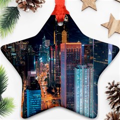 High Rise Buildings With Lights Ornament (Star)