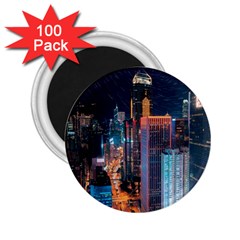 High Rise Buildings With Lights 2.25  Magnets (100 pack) 