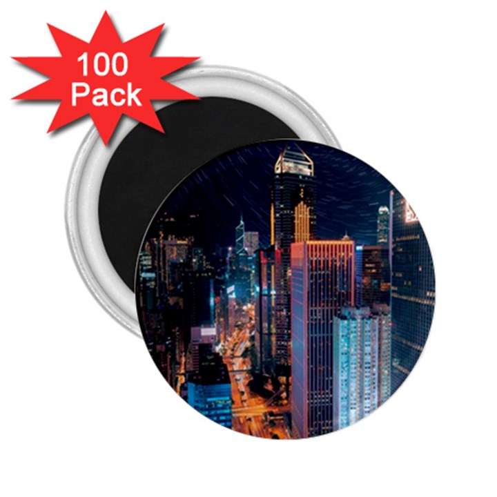 High Rise Buildings With Lights 2.25  Magnets (100 pack) 