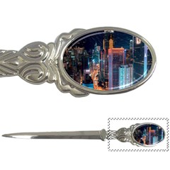 High Rise Buildings With Lights Letter Opener