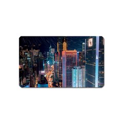 High Rise Buildings With Lights Magnet (Name Card)