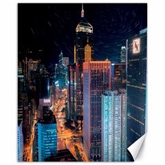 High Rise Buildings With Lights Canvas 16  x 20 