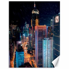 High Rise Buildings With Lights Canvas 18  x 24 