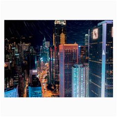 High Rise Buildings With Lights Large Glasses Cloth