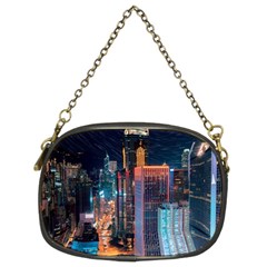 High Rise Buildings With Lights Chain Purse (Two Sides)