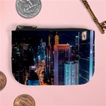 High Rise Buildings With Lights Mini Coin Purse Front