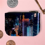 High Rise Buildings With Lights Mini Coin Purse Back