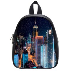 High Rise Buildings With Lights School Bag (Small)