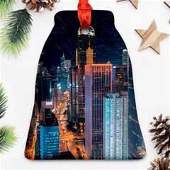 High Rise Buildings With Lights Ornament (Bell)