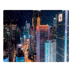 High Rise Buildings With Lights Double Sided Flano Blanket (Large) 