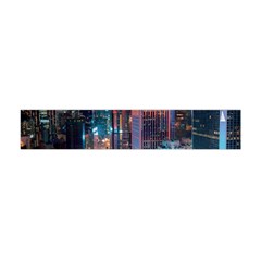 High Rise Buildings With Lights Flano Scarf (Mini)