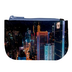 High Rise Buildings With Lights Large Coin Purse