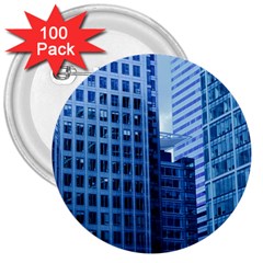 City Blue Building Construction 3  Buttons (100 Pack)  by Pakrebo