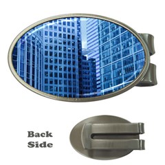 City Blue Building Construction Money Clips (oval)  by Pakrebo