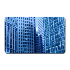 City Blue Building Construction Magnet (rectangular) by Pakrebo