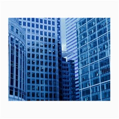 City Blue Building Construction Small Glasses Cloth by Pakrebo