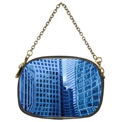 City Blue Building Construction Chain Purse (one Side) by Pakrebo