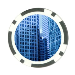 City Blue Building Construction Poker Chip Card Guard (10 Pack) by Pakrebo