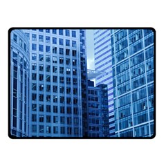 City Blue Building Construction Fleece Blanket (small) by Pakrebo