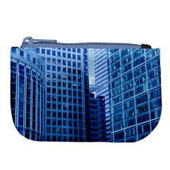 City Blue Building Construction Large Coin Purse