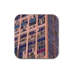 Low Angle Photography Of Beige And Blue Building Rubber Coaster (square)  by Pakrebo