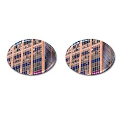 Low Angle Photography Of Beige And Blue Building Cufflinks (oval) by Pakrebo