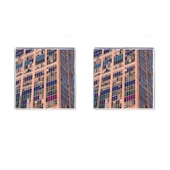 Low Angle Photography Of Beige And Blue Building Cufflinks (square) by Pakrebo