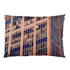 Low Angle Photography Of Beige And Blue Building Pillow Case by Pakrebo