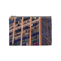 Low Angle Photography Of Beige And Blue Building Cosmetic Bag (medium) by Pakrebo