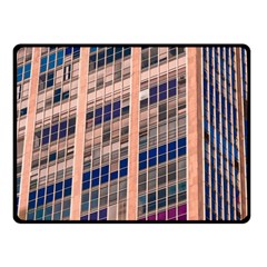 Low Angle Photography Of Beige And Blue Building Fleece Blanket (small) by Pakrebo