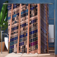 Low Angle Photography Of Beige And Blue Building Shower Curtain 60  X 72  (medium)  by Pakrebo