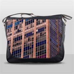 Low Angle Photography Of Beige And Blue Building Messenger Bag by Pakrebo