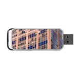 Low Angle Photography Of Beige And Blue Building Portable USB Flash (One Side) Front