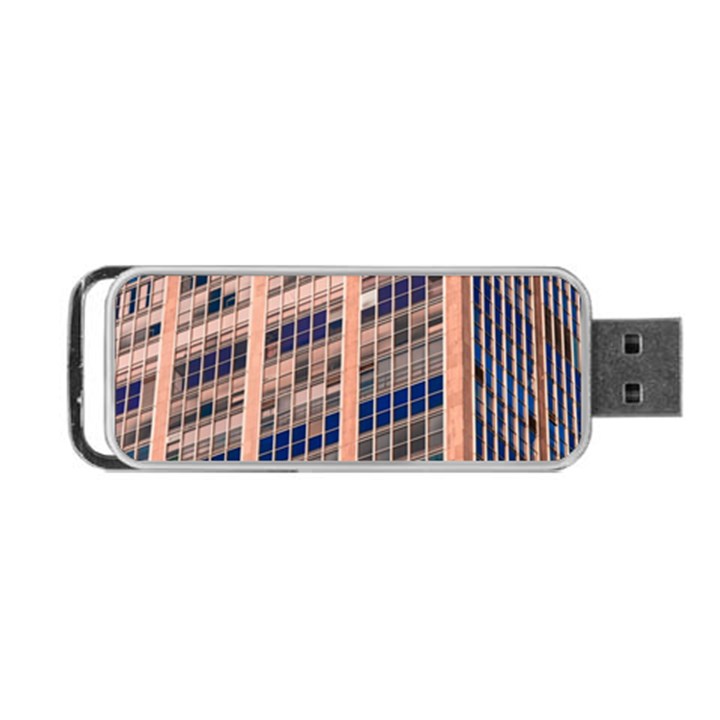 Low Angle Photography Of Beige And Blue Building Portable USB Flash (One Side)