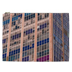 Low Angle Photography Of Beige And Blue Building Cosmetic Bag (xxl) by Pakrebo