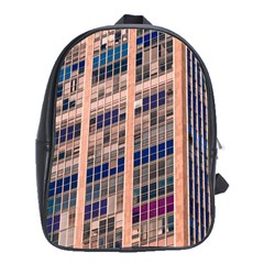 Low Angle Photography Of Beige And Blue Building School Bag (xl) by Pakrebo