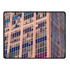 Low Angle Photography Of Beige And Blue Building Double Sided Fleece Blanket (small)  by Pakrebo