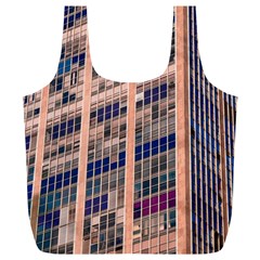 Low Angle Photography Of Beige And Blue Building Full Print Recycle Bag (xl) by Pakrebo