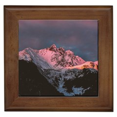 Snowy Summit Framed Tiles by Pakrebo