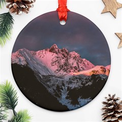 Snowy Summit Ornament (round) by Pakrebo