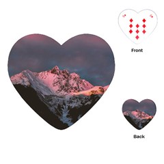 Snowy Summit Playing Cards Single Design (heart) by Pakrebo