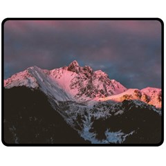 Snowy Summit Fleece Blanket (medium)  by Pakrebo