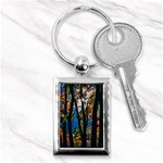 Silhouette Of Trees Key Chain (Rectangle) Front