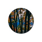 Silhouette Of Trees Magnet 3  (Round) Front